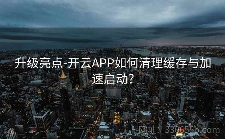 升级亮点-开云APP如何清理缓存与加速启动？