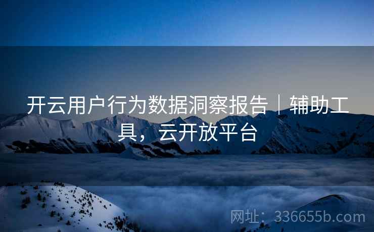 开云用户行为数据洞察报告｜辅助工具，云开放平台