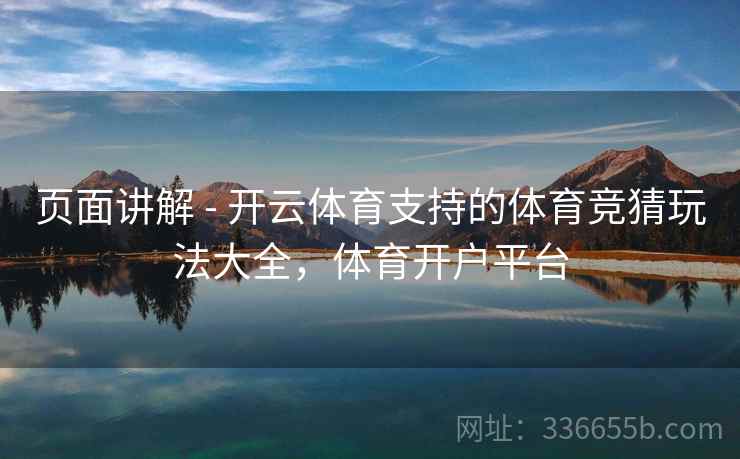 页面讲解 - 开云体育支持的体育竞猜玩法大全,体育开户平台